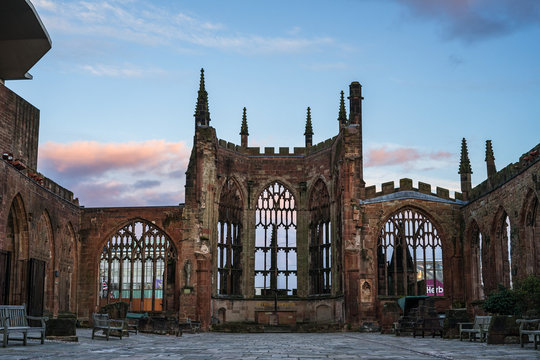 Coventry Cathedral which was  bombed by Germans in Second World War.