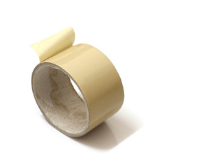 Roll of masking tape on white background
