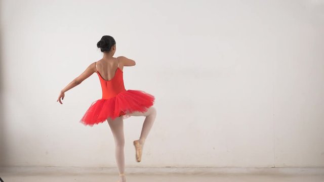 Ballet Dancer In Slow Motion.