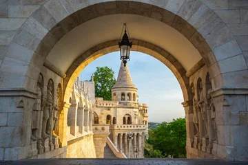 Zelfklevend Fotobehang One of the seven towers of Fisherman's Bastion in Budapest, Hungary © orpheus26