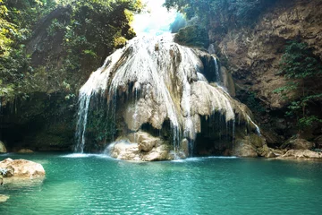 Fotobehang Koh Luang waterfall in Lamphun province,Thailand © phanasitti