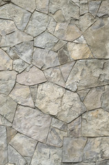 Old wall gray stone closeup