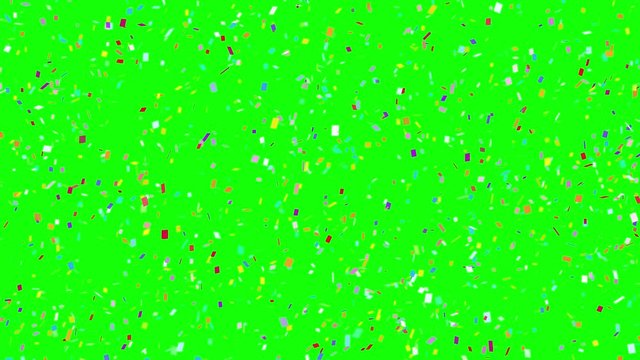 Confetti space5-Colorful-  Green Screen Effects - Overlay-10sec-seamless-loop-4K-3840-2160