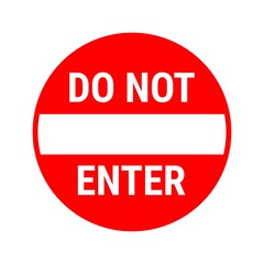 Do Not Enter. Road sign icon. Vector illustration