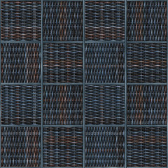 Square basket weave seamless texture, 3d illustration
