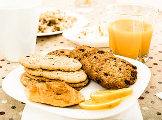 plate of cookies for breakfast