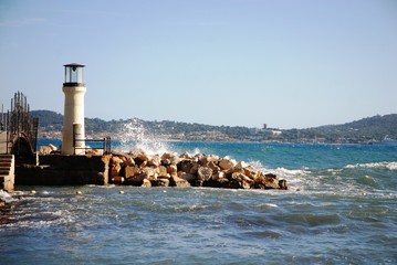 Bord de mer entre Sainte-Maxime et Saint-Rapha&euml;l  (Var- Midi de la France)