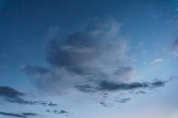 threatening gray clouds in the evening