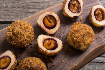 Traditional Austrian plum dumplings