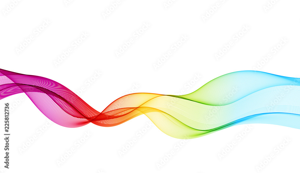 Poster abstract vector background with smooth color wave