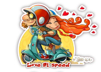 Love at speed sticker.