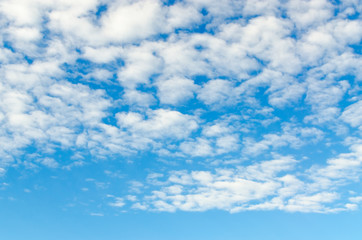 Cirro-cumulus clouds in blue sky