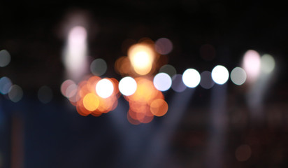 Blurred of light bokeh abstract background.