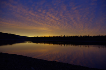 sunrise over the lake