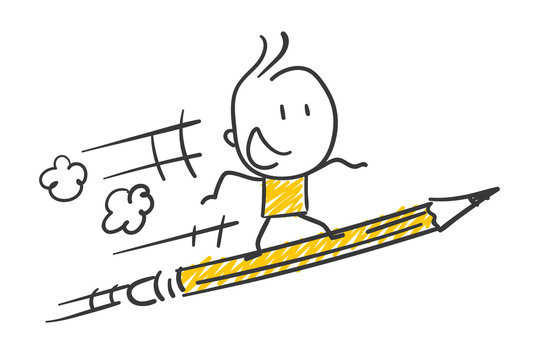 Strichfiguren / Strichm&auml;nnchen: Starten, Stift. (Nr. 311)	