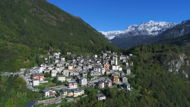 Little village of mountain. Italian Alps.
Village of Primolo in Valmalenco. Valtellina.