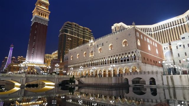 MACAU, CHINA - SEPTEMBER 8, 2018:  Venetian hotel and casino in Macau China