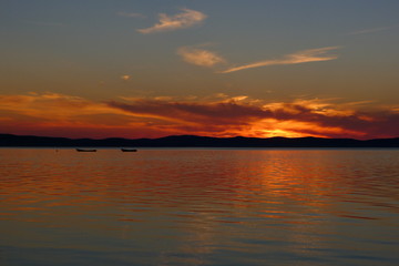 Fototapeta na wymiar Shantar islands sunset
