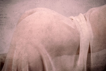 Grunge style close up naked woman image