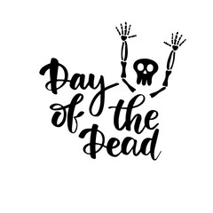 Day of the Dead vector lettering illustration