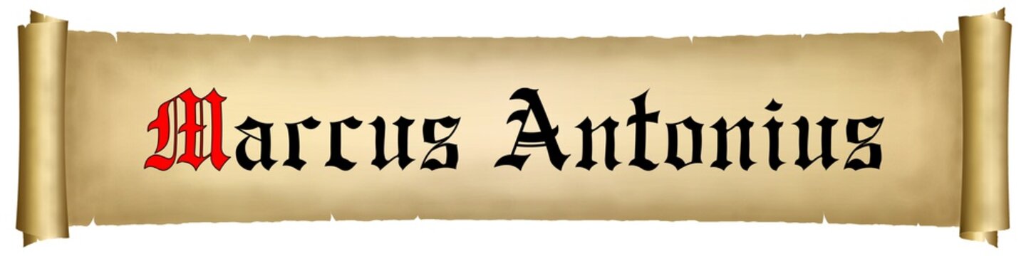 Parchment. History. Marcus Antonius 