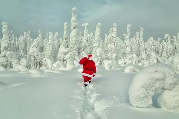 Foto auf Alu-Dibond Authentic Santa Claus in Lapland. © lizavetta