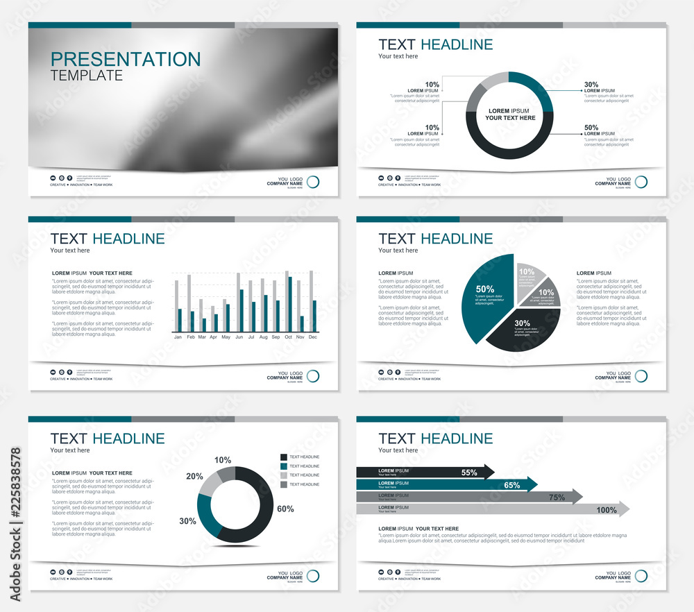 Wall mural template presentation slides background design