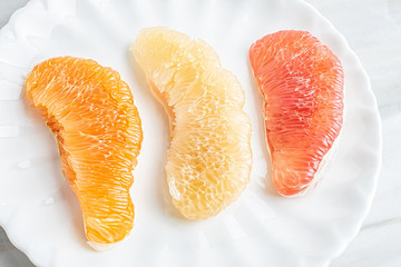  White pomelo red grapefruit and golden grapefruit / three-color grapefruit variety