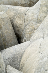 sea bar with protections in stone