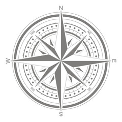 vector icon with compass rose for your design