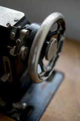 details of old sewing machine