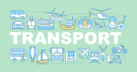 Public transport word concepts banner