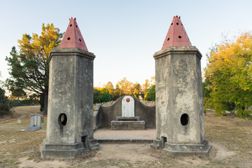 Chinese Burning Towers in Beechworth Cemetery in northern Victoria.