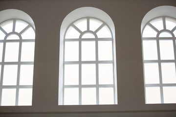 decor in the business center with glass