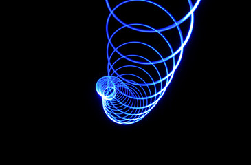 Worm of blue light