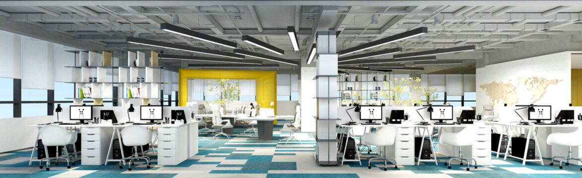 3d render of business working space