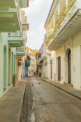 A typical view in cartagena in Colombia.