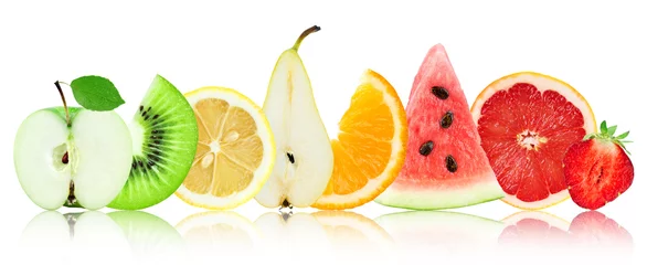 Zelfklevend Fotobehang Vers gemengd fruit © seralex