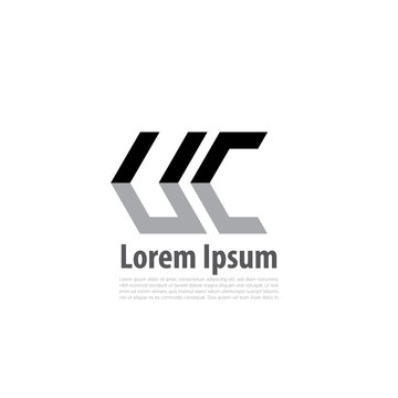Initial Letter UC Linked Hexagonal Creative Design Logo