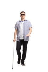 Blind man walking