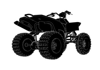 silhouette quad bike vector © Dzmitry