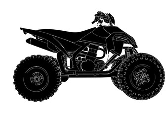 silhouette quad bike vector © Dzmitry