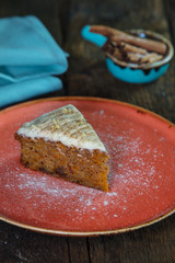 slice of homemade tasty cheesecake