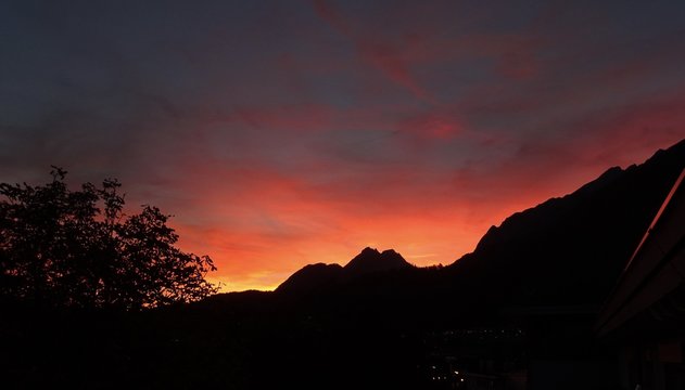 Sonnenuntergang am Hochnissl im Karwendel zwischen Innsbruck und Schwaz