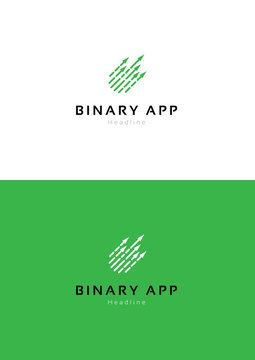 Binary Application Logo Template.