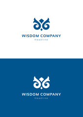 Naklejka premium Szablon logo firmy mądrość.