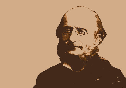 Portrait d'Offenbach, c&eacute;l&egrave;bre musicien et compositeur fran&ccedil;ais