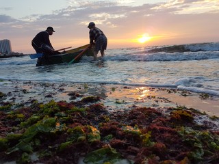 Fishing early in the morning