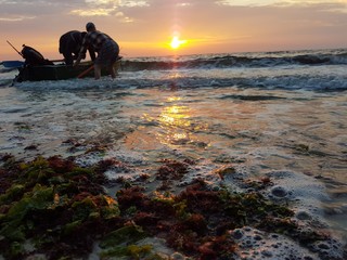Fishing early in the morning