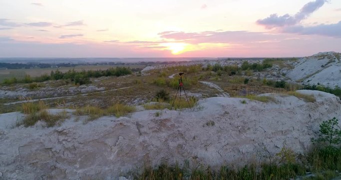 Azot, chemical waste, sunset, Rivne, Ukraine